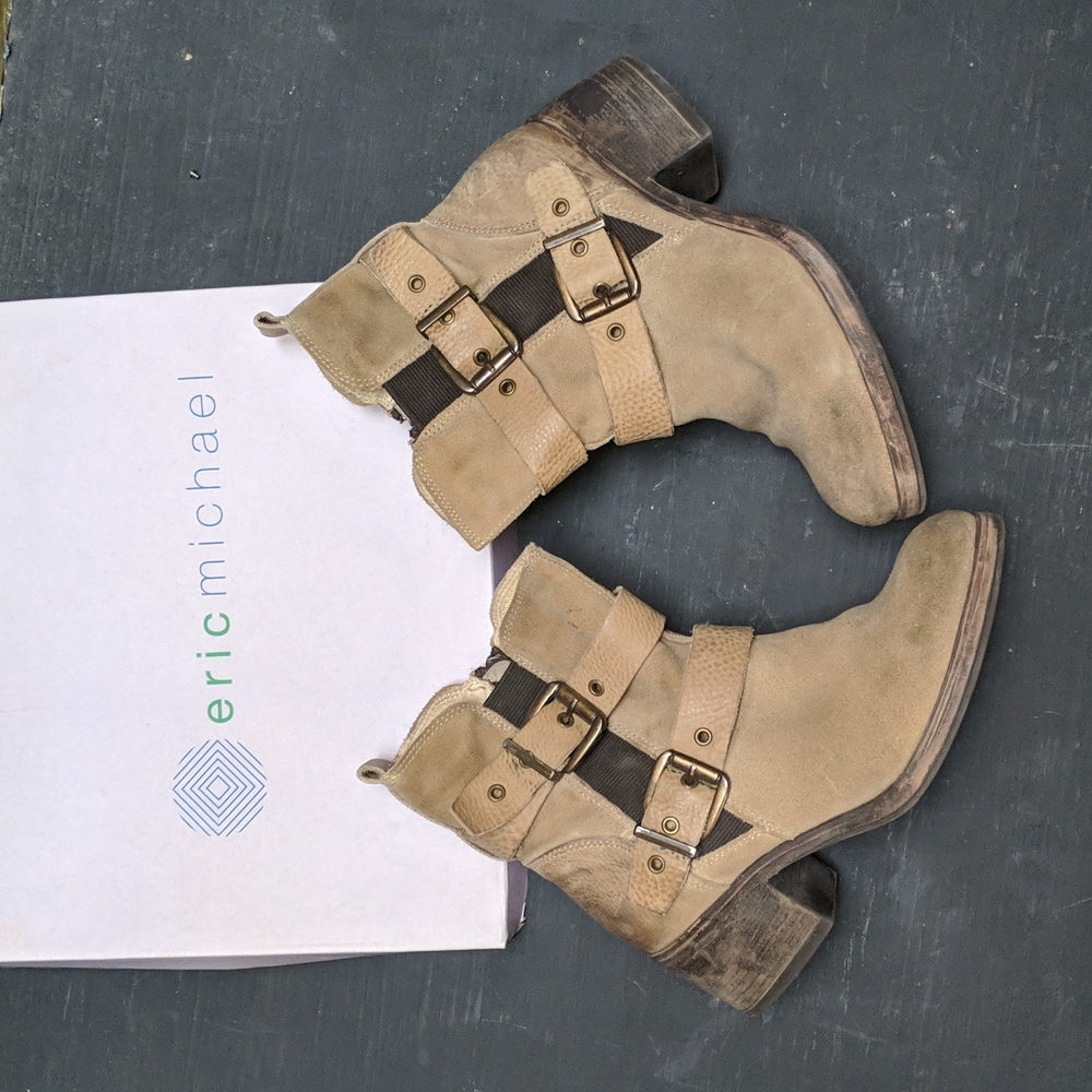 Eric Michael taupe suede boots
